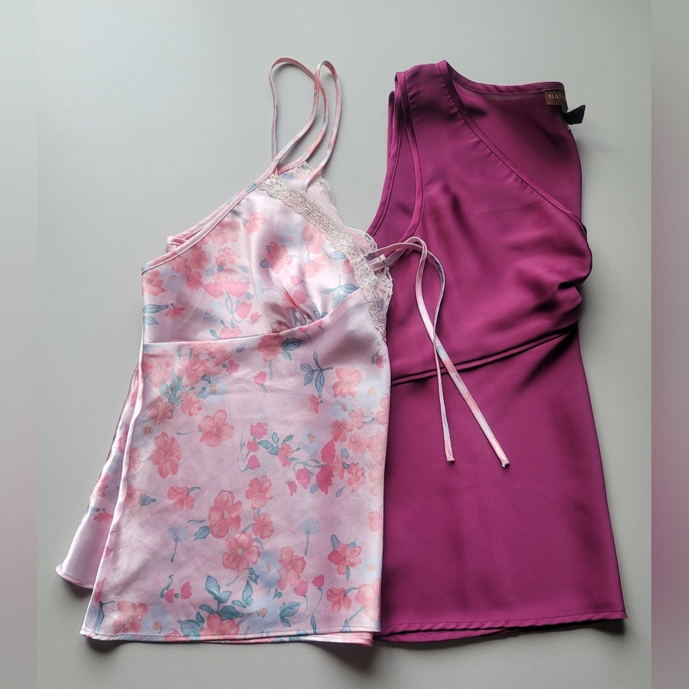Stuning Y2K XL Vintage Silky Cami Set